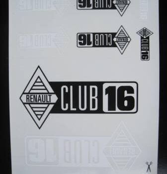 Aufkleber / Sticker Satz Club 16 LOGO