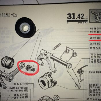 Lagerung Schaltgestänge
