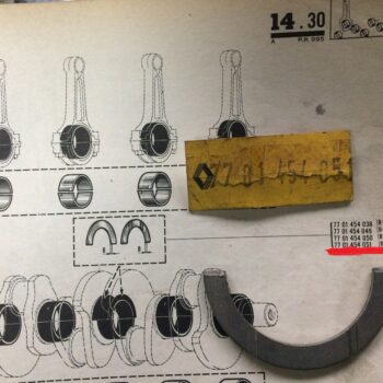 Shims für Kubelwelle Motor B = 2,95