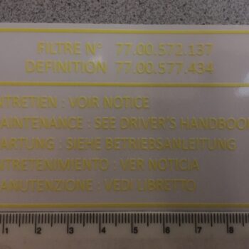 Aufkleber / Sticker Luftfilter