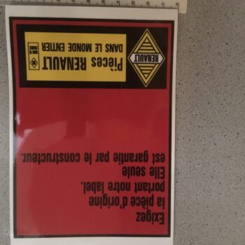 Aufkleber / Sticker Wartung