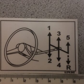 Aufkleber / Sticker Schaltung 5 - Gang