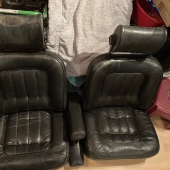 Ledergarnitur schwarz Original gebraucht