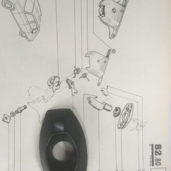 Rosette / Schiffchen / Schutz Kofferraumschloss