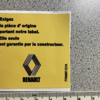 Aufkleber / Sticker Renault Garantie (Klein)
