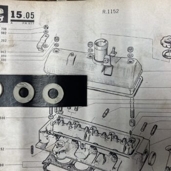 Dichtung / Dichtring Satz Ventildeckel (3Stück) Motor 697/821/841 :  9,5x2,0x18,0
