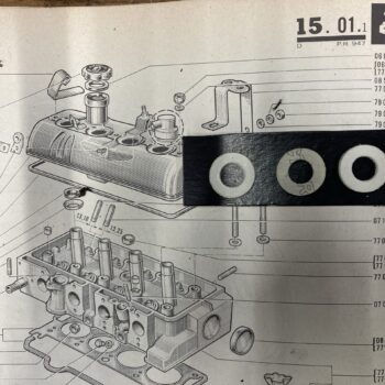 Dichtung / Dichtring Satz Ventildeckel (3Stück) Motor 807 / 843 :   9,5x2,0x18,0