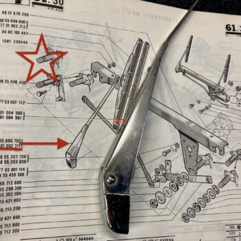Wischerarm verchromt Stecksystem  ( Gebrauchtteil )